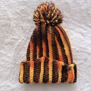 Vintage 70’s crochet hat with Pom-pom